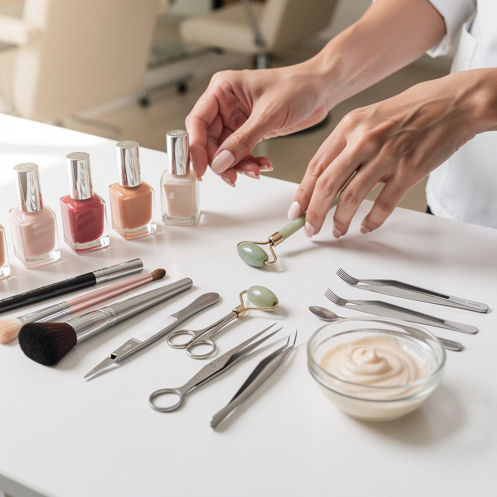Glow and Shine Salon professional beauty services including skincare, nails, and styling